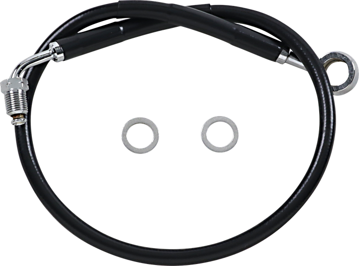 Drag Specialties Brake Line - Front (Upper) - Black 1741-5830