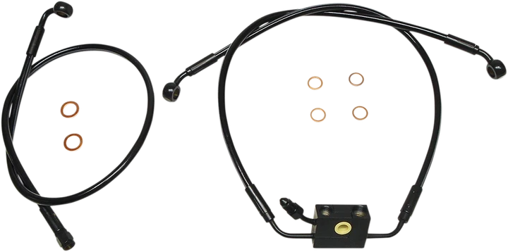 Magnum Shielding Brake Line - Xr - Dual Disc - Abs - Black - Softail SBB1335-26