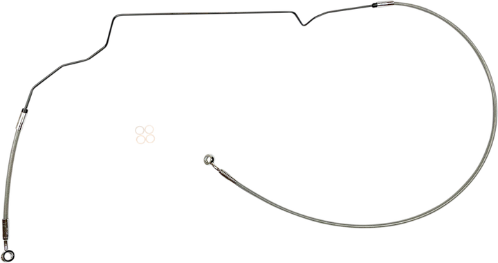 Magnum Shielding Brake Line - Upper - Stainless Steel/Chrome - Indian SSC1419-33