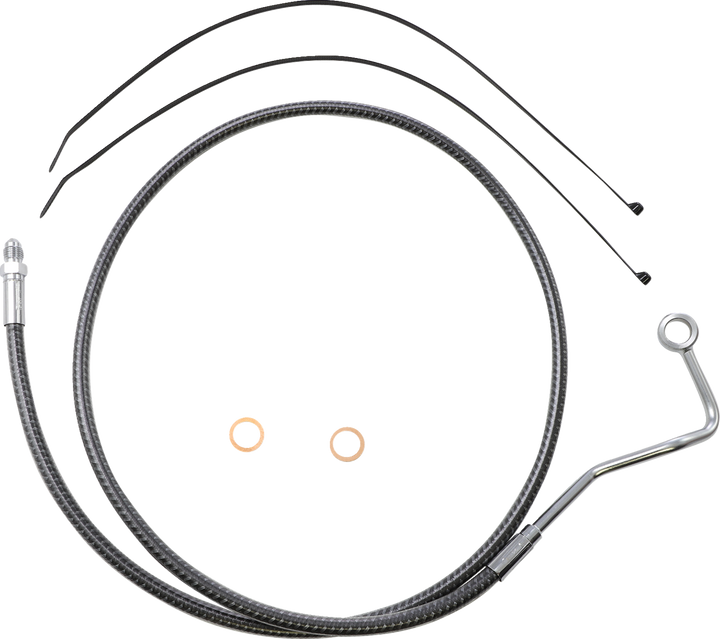 Magnum Shielding Brake Line - Carbon Fiber - Mid - Abs - Flht AS77015