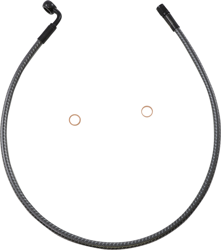 Magnum Shielding Brake Line - Front - 10 Mm - 90° - 28" - Karbonfibr AS77228