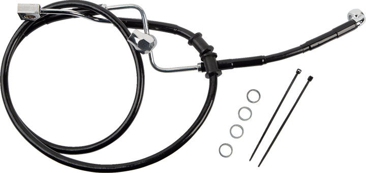 Drag Specialties Brake Line - Rear - Master Cylinder To Abs - Black 1741-6343