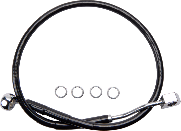 Drag Specialties Brake Line - Rear - Master Cylinder To Abs - Black 1741-6345