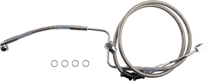 Drag Specialties Brake Line - Rear - Master Cylinder To Abs - Stainless Steel 1741-6346