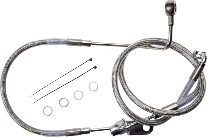 Drag Specialties Brake Line - Rear - Non-Abs - Stainless Steel 1741-6352