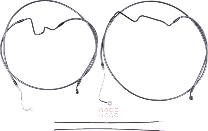 Magnum Shielding Brake Line Kit - Lower - Bp - +4" - 35° Radial AS470164RAD