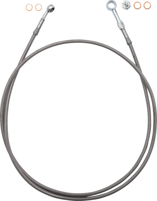 Fat Baggers Inc. Ez Install Brake Line - 60" - Stainless Steel Braid 100060