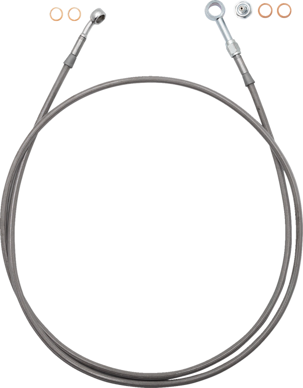 Fat Baggers Inc. Ez Install Brake Line - 64" - Stainless Steel Braid 100064