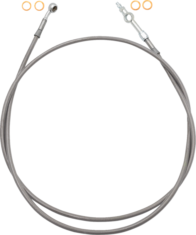 Fat Baggers Inc. Ez Install Brake Line - 66" - Stainless Steel Braid 120066