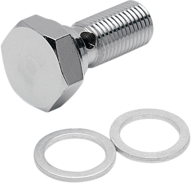 Drag Specialties Banjo Bolt - 7/16"-24 W/ Step-Down To 3/8" 1742-0050