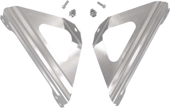 Works Connection Radiator Brace Set - Silver - Suzuki 18-001