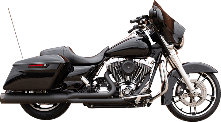 S&S Cycle 2-Into-1 Sidewinder Exhaust System - 50 State - Black - Touring '07-'16 550-0772