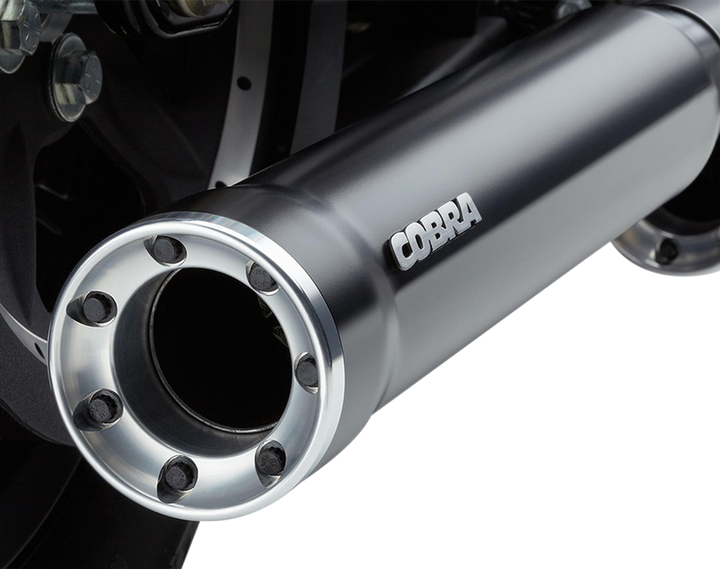Cobra 3" Rpt Mufflers - Black - '04-'13 Xl 6080RB