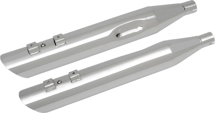 Drag Specialties 4" Slashdown Slip-On Mufflers - Chrome 1801-1187