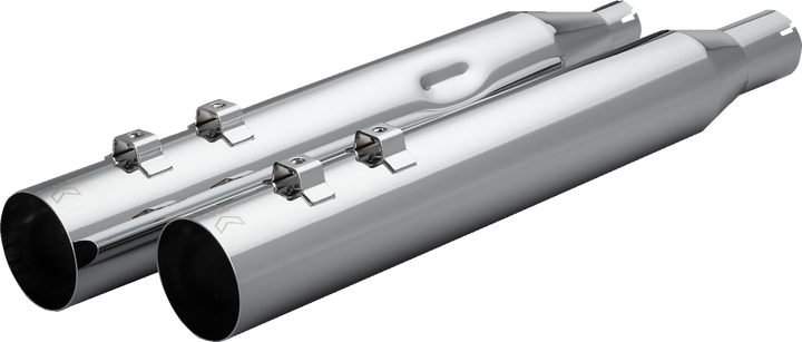 Khrome Werks Hp-Plus Slip-On Mufflers - Straight Cut - 4" - M8 - Chrome 40FST-1011-CHR