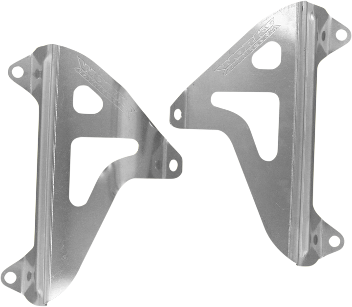 Works Connection Radiator Brace Set - Silver - Yamaha 18-074