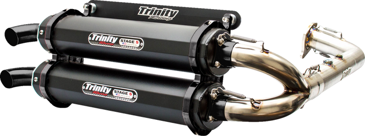 Trinity Racing Stage 5 Dual Exhaust - Cerakote Black TR-4174D-C2
