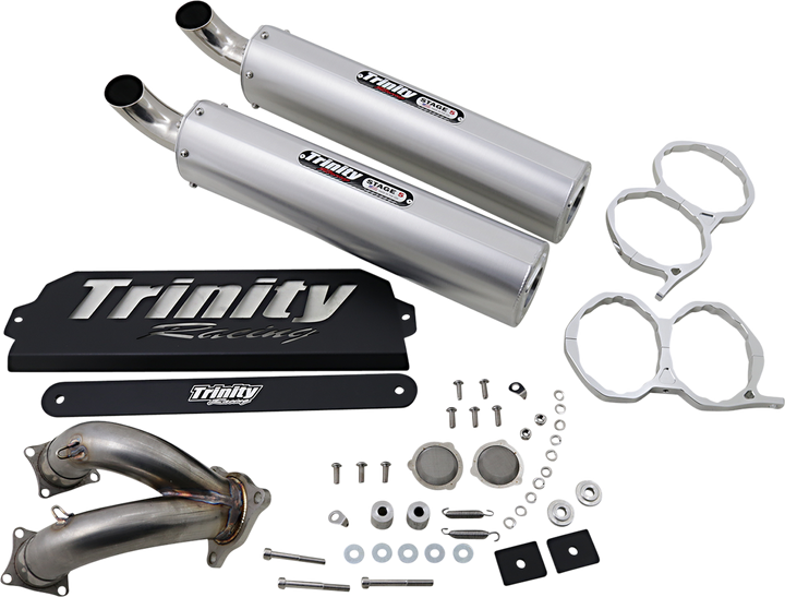 Trinity Racing Stage 5 Slip-On Mufflers - Brushed TR-4173S