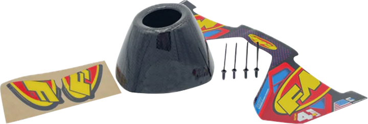 Fmf End Cap Replacement Kit - Carbon - Rct External - Black 40693