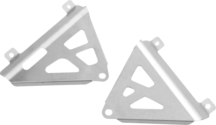 Works Connection Radiator Brace Set - Silver - Honda 18-708