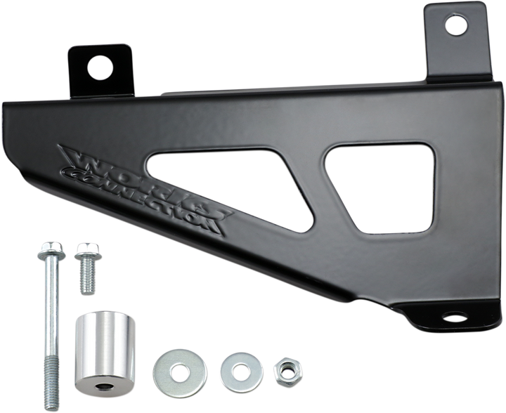 Works Connection Radiator Brace Set - Black - Yamaha 18-B126