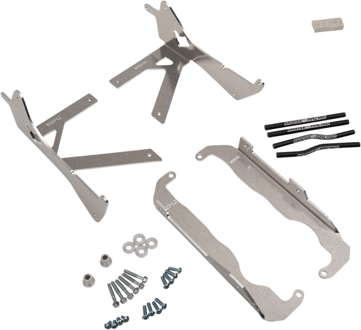 Moose Offroad Radiator Braces - Silver - Honda 1505106