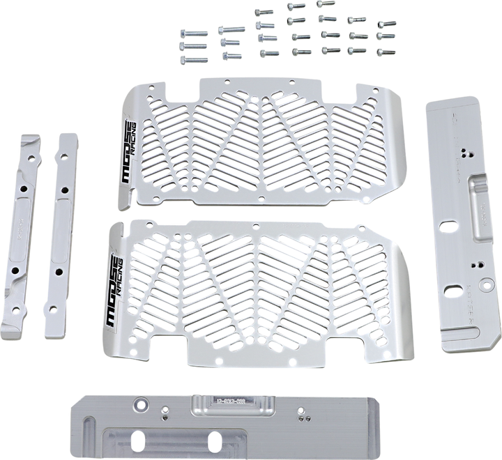 Moose Offroad Radiator Guards - Brushed Aluminum - Sherco 2598306