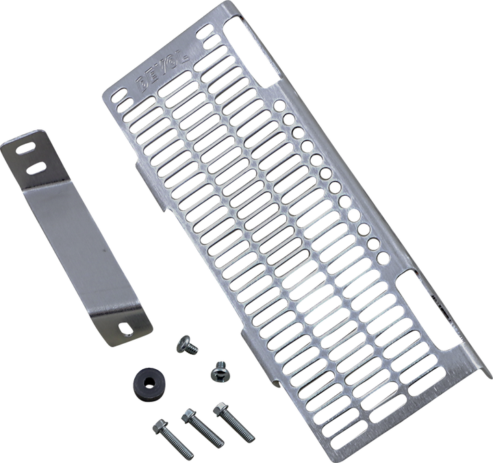 Devol Radiator Guard - Brushed Aluminum - Suzuki 0101-4501