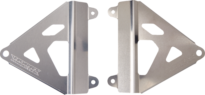 Works Connection Radiator Brace Set - Silver - Honda 18-710