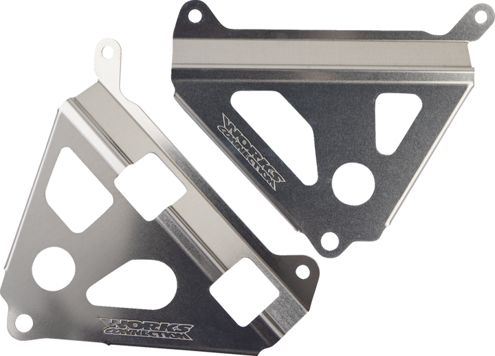 Works Connection Radiator Brace Set - Silver - Yamaha 18-181