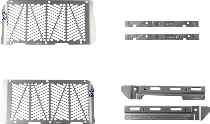 Moose Offroad Billet Radiator Guards - Silver - Beta 776112