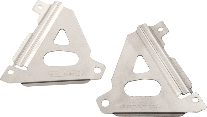 Works Connection Radiator Brace Set - Silver - Kawasaki 18-301