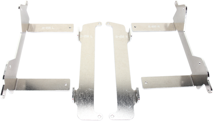 Moose Offroad Radiator Braces - Silver - Yamaha 11-158
