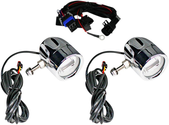 Custom Dynamics Led Fog Light - Indian - Chrome PB-FOG-IND-C