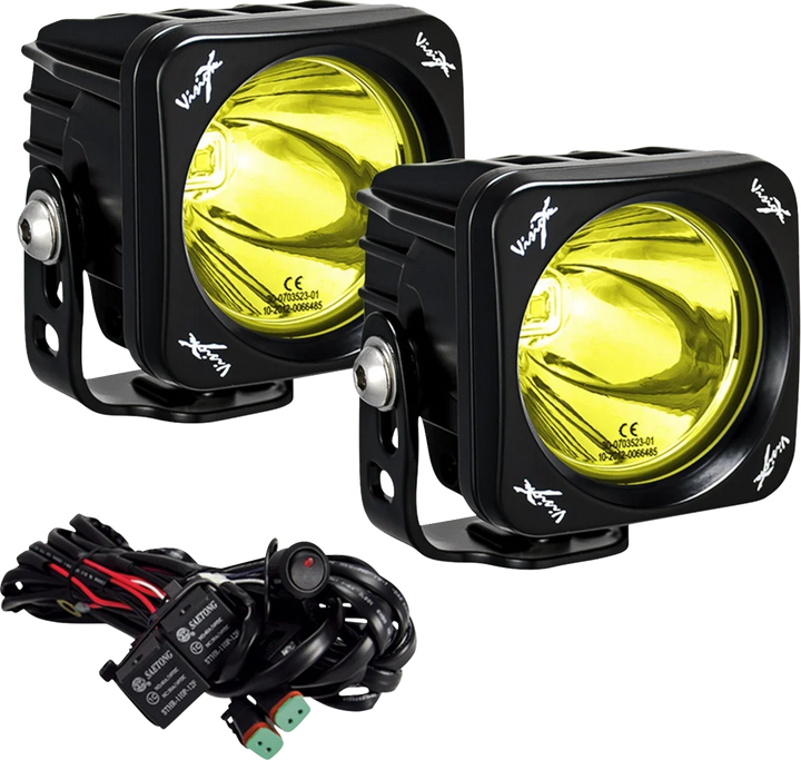 Vision X Light Cannon - Cg2 - 3" - Multi Led - Square - Selective Yellow Lens 9945880