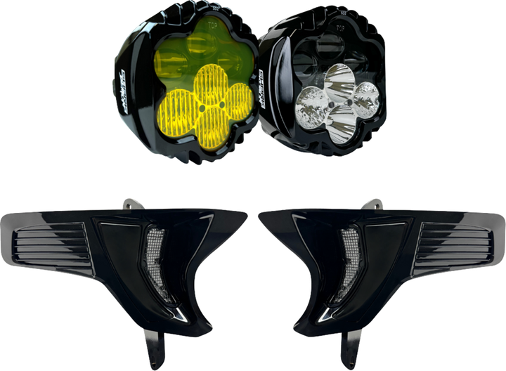 Custom Dynamics Shark Demon 2 Headlight/Fog Light - W/ Speed Plates SD2-23-RG-YW