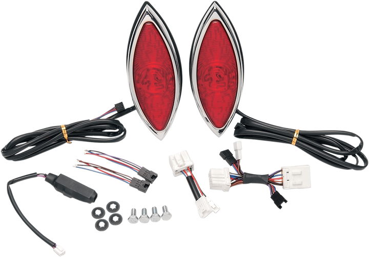 Rwd V-Twin Led Cat-Eye Lights - Chrome Bezel RWD-310