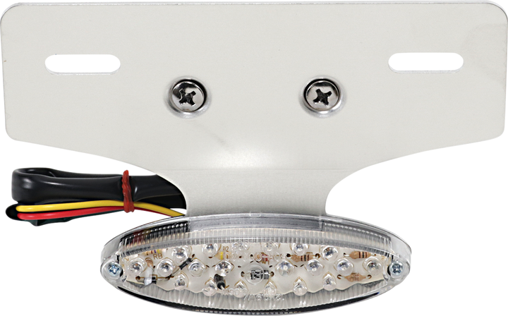 Drag Specialties Taillight/License Plate Mount - Cat Eye -Clear Lens - Red Led 2010-0572