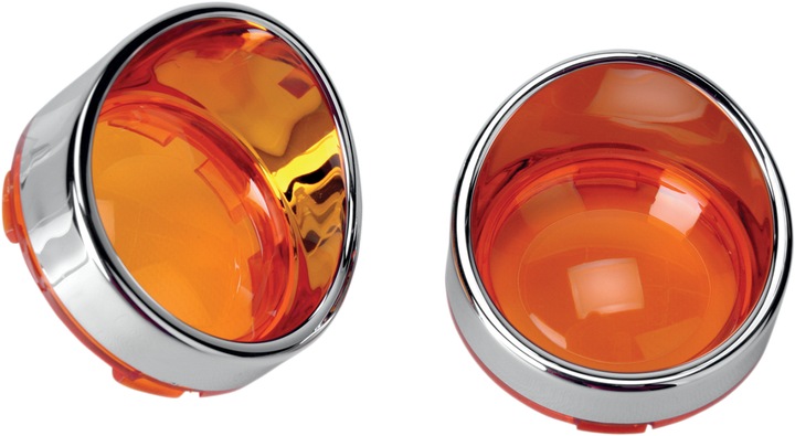 Drag Specialties Visor-Style Bezel/Lenses - Amber 2020-0397
