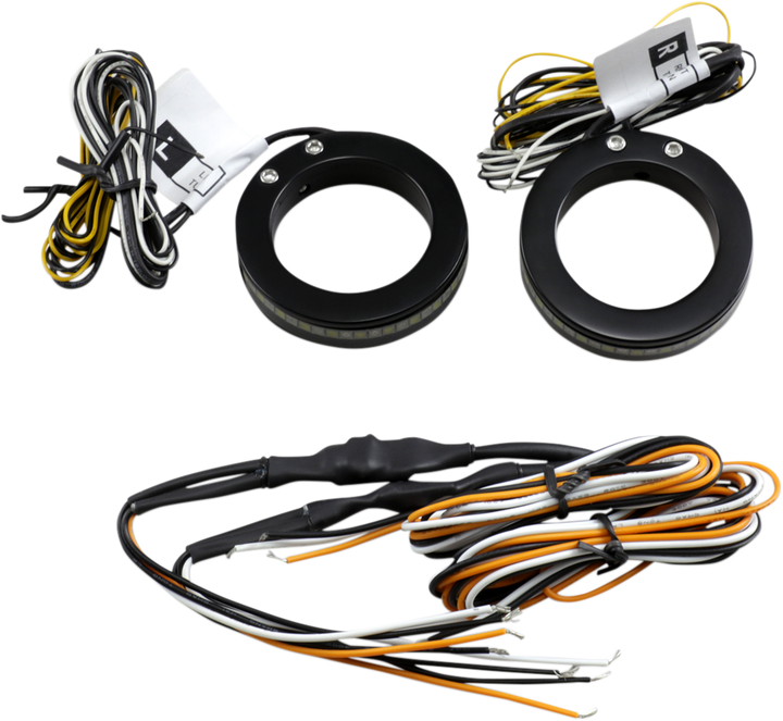 Custom Dynamics Turn Signals With Daytime Running Light - 37 Mm - Black WA-37-AW-BS