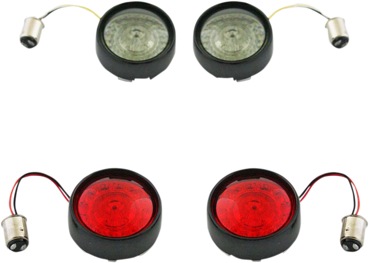 Custom Dynamics Full Bullet Turn Signal Conversion Kit - Black PB-BCM-BB-B