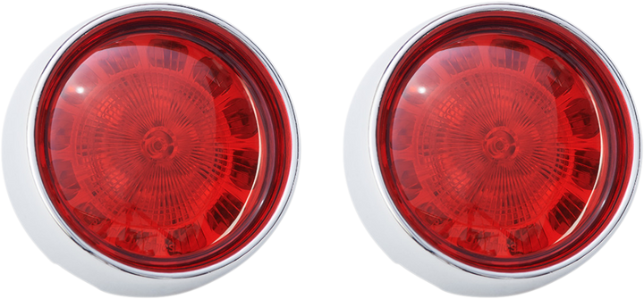 Custom Dynamics Bullet Turn Signal - 1156 - Chrome - Red Lens PB-BB-R-1156CR