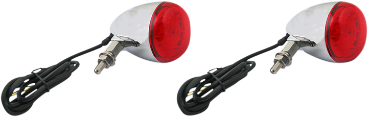 Custom Dynamics Probeam Turn Signals - Chrome/Red - Universal PB-UNV-RTS-R-C