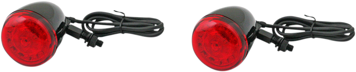 Custom Dynamics Probeam Universal Turn Signals - Gloss Black/Red PB-UNV-RTS-RR-B