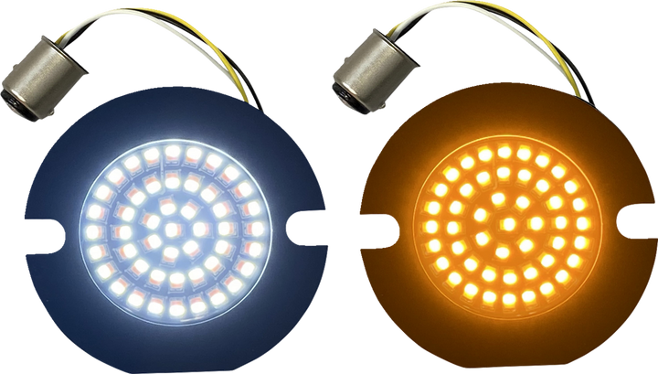 Custom Dynamics Amber/White Led Turn Signal Inserts GEN-4-AW-1157T