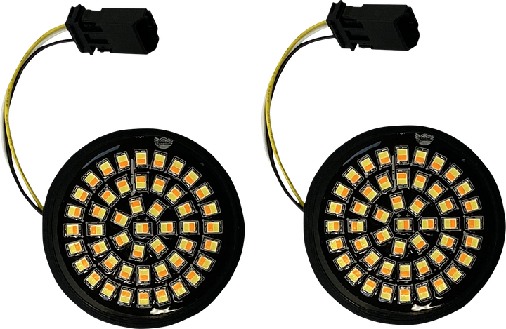 Custom Dynamics Led Turn Signal Insert - Amber/White - Cvo GEN-4-AW-JAE