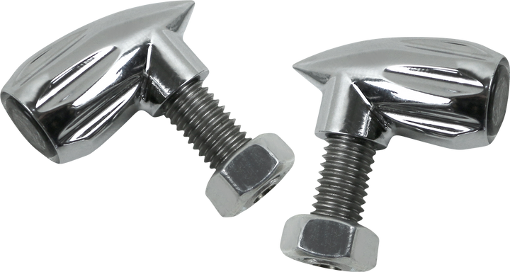 Kodlin Usa 3-1 Bullet Rear Indicator Lights - Grooved - Chrome K68462