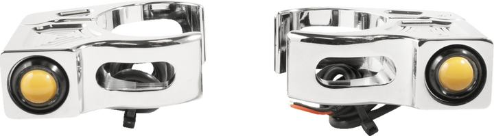 Joker Machine Turn Signal - 39 Mm - Amber - Chrome 05-220-3