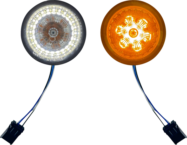 Custom Dynamics Probeam Front Turn Signal Inserts - Led - Smoke Lens PB-AW-25JAE-S