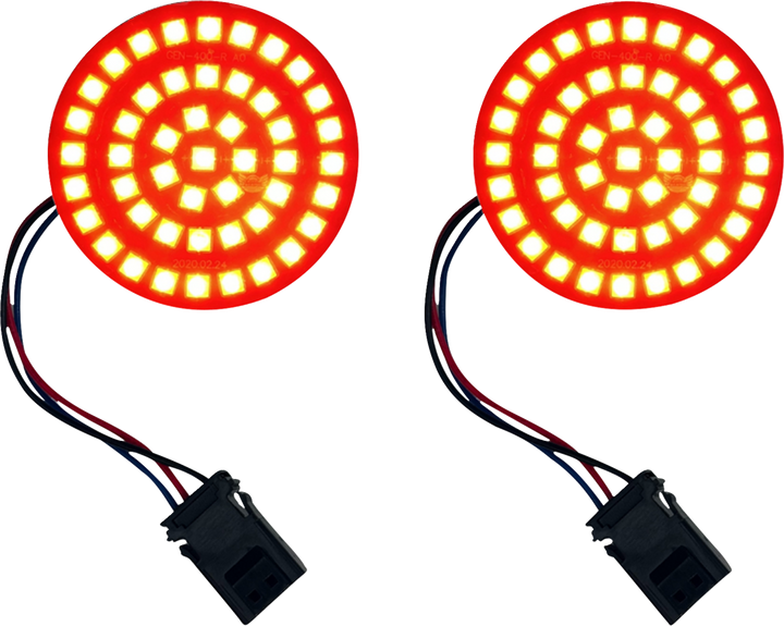 Custom Dynamics Genesis 4 Front Turn Signals - Red GEN-4-R-25ST